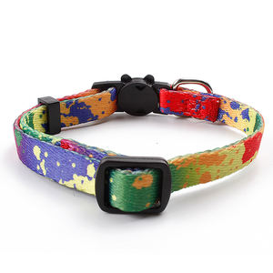 2025 suministros personalizados de lujo para mascotas, varios diseños, Collar de seguridad de poliéster para gatos, nuevo estampado de nailon personalizado barato - Product Image 4