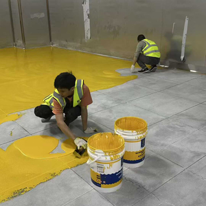 Pintura de Resina Líquida para Recubrimiento de Pisos Epóxicos, Aplicación con Rodillo para Pisos Industriales de Concreto, Color Amarillo - Product Image 1