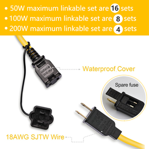 Haute luminosité 10 têtes LED Construction lumière raccordable pour hôtels résidentiels bureau atelier route jardin IP65 ETL certifié AC - Product Image 4