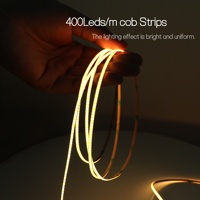 Bande LED COB flexible 3mm 5mm 8mm étroite 400 LED/m en cuivre IP20 Blanc/Blanc naturel/Blanc chaud DC12/24V