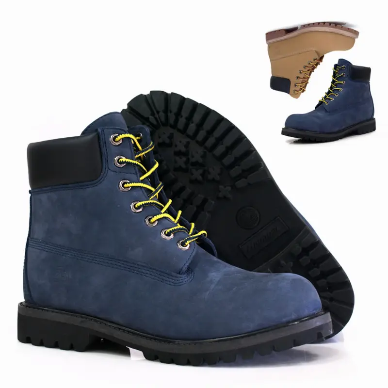 Chaussures de sécurité classiques en nubuck pour hommes, bottes de randonnée en plein air