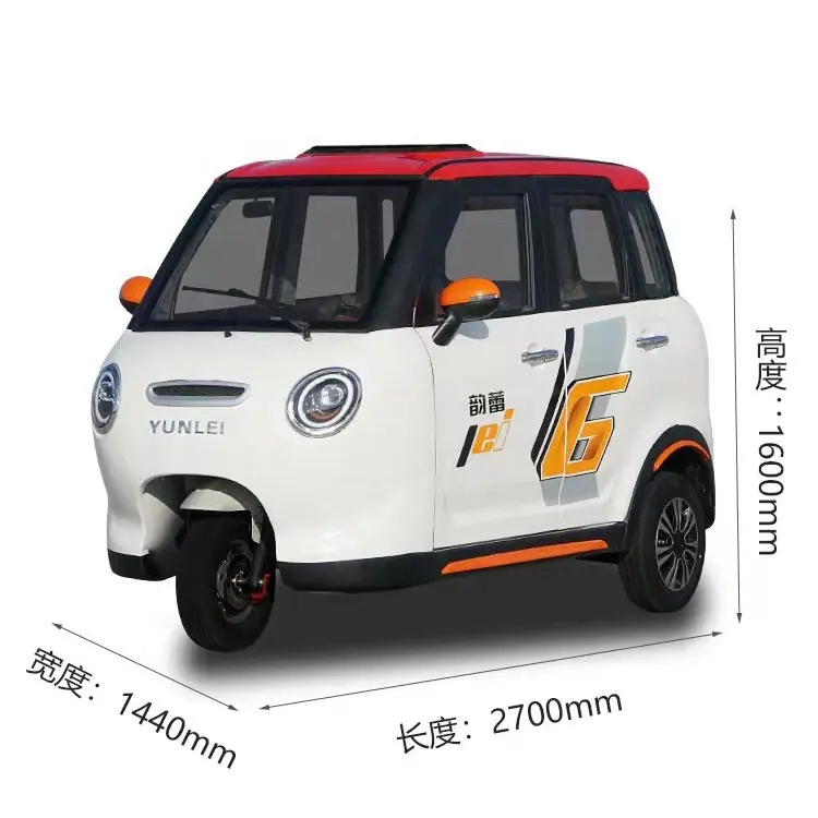 2024クローズドキャビンモーター電動三輪車3輪大人1000ワットtriciclo electrico with eec