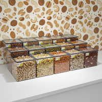 Distributeur de Grains et Noix en Vrac Écologique et Hermétique Sans BPA avec Couvercles Scellés Transparents pour Stockage Alimentaire Sec – Bacs de Rangement pour Aliments en Vrac