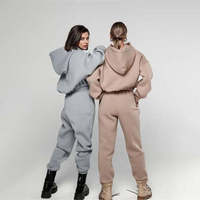 Hoodie oversize en molleton doux et épais de couleur unie pour femme, idéal pour la gym et l'entraînement – Fournisseur direct usine