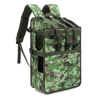 Sac à dos tactique pour hommes, fermeture à glissière, grande capacité, camping en plein air, doublure en polyester, dos respirant renforcé en EVA pour les activités