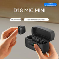 Microphone cravate sans fil 2.4G avec réduction de bruit IA, longue portée et signal puissant pour diffusion en direct sur téléphone portable