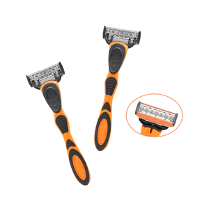 Paquete de cartucho de maquinilla de afeitar con cabezal pivotante de 5 cuchillas importado <span class=keywords><strong>FLASH</strong></span> con mango de goma <span class=keywords><strong>para</strong></span> afeitado facial - Product Image 3