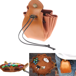 Bolsa de Dados de Cuero con Diseño de Bandeja, Estilo Vikingo, Vintage Medieval, Bolsa con Cordón para Guardar Dados, Organizador para Juegos - Product Image 6