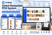 Sistema POS Inteligente para Restaurantes G-Shop |   Pedido por Código QR |   Software de Gestión de Restaurantes Multi-idioma