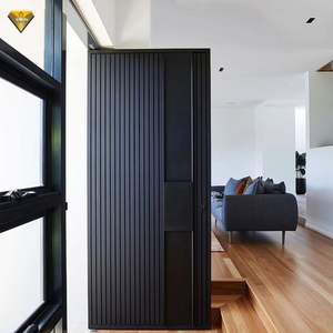 Design minimaliste personnalisé haut de gamme Portes <span class=keywords><strong>d</strong></span>'<span class=keywords><strong>entrée</strong></span> extérieures à pivot en bois massif pour villas Factory Direct - Product Image 3