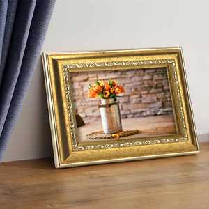 5X7 Tafelblad Of Muur Display Echt Glas Front Goud Sierlijke Klassieke Fotolijsten - Product Image 4