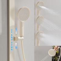 Ensembles de mitigeurs de douche de salle de bain en laiton moderne Installation facile Système de robinet de douche exposé à jet supérieur à pluie chaude et froide blanche