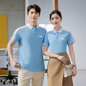 <span class=keywords><strong>Polo</strong></span> de travail anti-taches 210 GSM, résistant à l'huile et à l'eau, en coton tricoté et polyester, manches courtes, logo personnalisé, uniforme de travail - Product Image 2