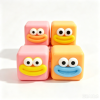 Jouet Squishy en PVC en forme de cochon ou de canard, blocs de construction, avec expressions mignonnes, doux à presser, jouet anti-stress pour enfants de 5 ans et plus