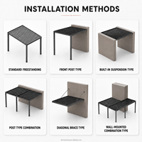 Pergola pliante motorisée en aluminium avec système de toit rétractable pour jardin, terrasse et espaces commerciaux