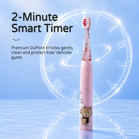 Cepillo de Dientes Eléctrico Infantil con Diseño de Dibujos Animados, Bonito y Portátil, con Luz LED, Popular, Resistente al Agua, Cepillo de Dientes Inteligente para Niños