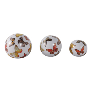Esferas decorativas de cerámica, adornos de mariposas para el hogar, baño, oficina, sala de estar, esculturas decorativas - Product Image 3
