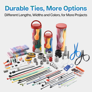 大型ブラックPA66セルフロックナイロンケーブルタイ100mm 200mm 300mm工業用プラスチックジップタイプロ留め - Product Image 4