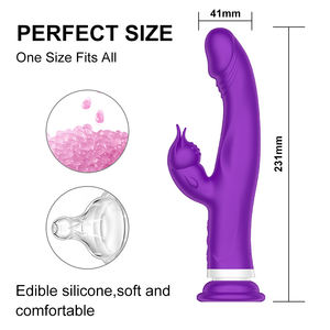2025 OEM ODM New Big <span class=keywords><strong>Dildo</strong></span> Doppelkopf 10 Vibrations modi G-Punkt Vibrator Sexspielzeug <span class=keywords><strong>2</strong></span> in 1 Kaninchen Vibrator für Frauen - Product Image 2