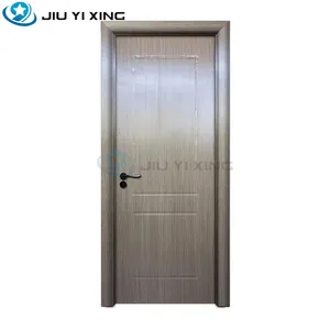 Jiuyixing Fournisseur Prix de Gros Hôtel Intérieur Étanche Flush WPC Porte Creuse Pour Appartement Chambre Villas De Luxe