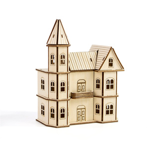Puzzle <span class=keywords><strong>de</strong></span> vacances <span class=keywords><strong>de</strong></span> Noël exquis en <span class=keywords><strong>bois</strong></span> 3D décoration <span class=keywords><strong>de</strong></span> la maison assembler petite maison <span class=keywords><strong>château</strong></span> jouet cadeau surpris - Product Image 4