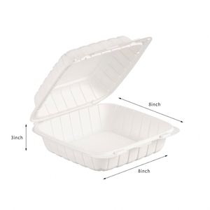 Biodegradable Disposable Cornstarch <b>Lunch</b> Box Restaurant Tableware Dinner <b>Set</b> Plastic Packaging Bagasse Food Container - Product Image 2