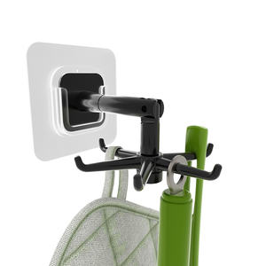 Gancio Girevole Salvaspazio per Porta dell'Armadio, Portautensili da <span class=keywords><strong>Cucina</strong></span> Rotante, Installazione Senza Foratura, Montaggio Facile - Product Image 6