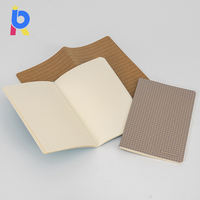 Juego de cuaderno en blanco de tapa blanda A5 de tamaño pequeño personalizado, papel Kraft reciclado, libro de cartón forrado con costura de hilo personalizado
