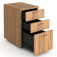 Meuble de rangement mobile en bois à 3 tiroirs, petit meuble de rangement en MDF, meuble de classement mobile pour bureau