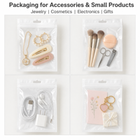 Sacs d'emballage refermables en PE nacré avec fermeture éclair pour cartes-cadeaux, souvenirs et ensembles de boutiques – Vente en gros