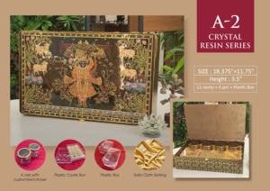 Caja de regalo de lujo de madera maciza con serie de resina de cristal, tema de amor para el Día de San Valentín, acabado pulido, para exhibición en mesa. - Product Image 4