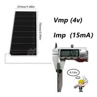 Celda Solar de Silicio Amorfo de 5V, Panel Solar de Película Delgada A-Si, Alta Eficiencia en Baja Luz, Cargador Solar Portátil para Suministro de Energía DIY