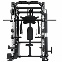 FRS Smith Machine Functional Trainer avec double pile de poids 146 kg, système de poulies à câble, équipement de gym à domicile et commercial