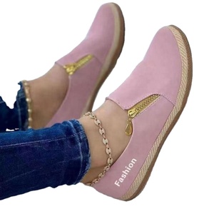 New Round Toe <strong>Zip</strong> Walking Women <strong>Sneakers</strong> Lightweight Soft Driving Shoes - Product Image 5