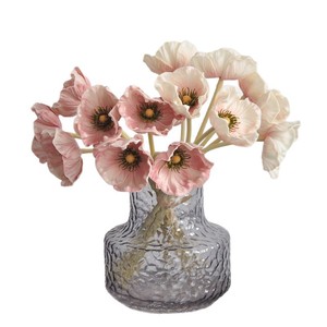Fiori Finti di Papavero a 7 Teste, Realistici al Tatto, per Decorazioni Matrimoni <span class=keywords><strong>e</strong></span> Hotel, Modello A24-2-2, con Effetto Goffrato <span class=keywords><strong>e</strong></span> Idratante - Product Image 5