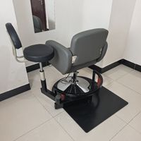 Tabouret de travail professionnel de salon, une pièce, grand, confortable, fauteuil de barbier confortable, cuir synthétique, équipement de beauté, coiffure