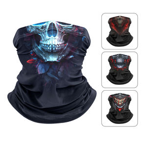 للبيع بالجملة وشاح شبكي شبكي قابل للتنفس عالي المرونة للصيف بتصميم جمجمة مع تصميم جمجمة تبريد للحجاب للحماية من الشمس - Product Image 3