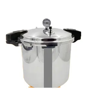 2023 New Design High Capacity 23L Stainless Steel Pressure Cooker Explosion-Proof Pressure Pot With Pressure Gauge