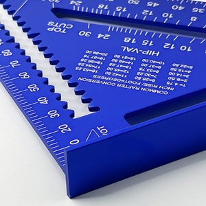 DEWEN Rapporteur d'angle en alliage d'aluminium, équerre métrique, règle triangulaire de mesure 7/12 pouces pour le travail du bois, l'industrie et le bricolage (OEM) - Product Image 5
