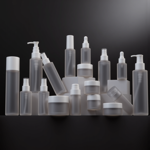 30ml 50ml 120ml lozione vuota per la cura della pelle crema di vetro Spray rotondo bottiglia cosmetica confezione con pompa - Product Image 4