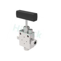 3/8" 3-weg naaldventiel (2 in 1 uit) doorstroomregelklep afsluitklep 600Mpa max. druk voor HPP-machine fabrieksaccessoire