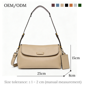 Bolso de Mano Elegante y Estructurado de Piel Sintética Suave Color Camel, Estilo Minimalista con Solapa, para Oficina o Uso Diario, Personalizable OEM - Product Image 2