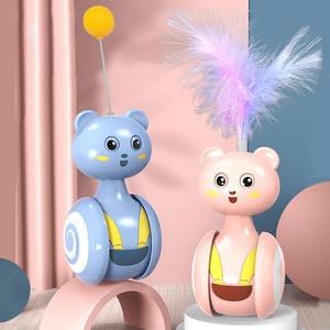 Mèo Tự Chơi Tumbler Tương Tác Đồ Chơi Mèo Đầu Bóng Với Đầy Màu Sắc Lông Thú Cưng Làm Giàu Vui Đồ Chơi Cho Trong Nhà Mèo - Product Image 2