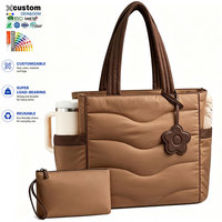 Sac fourre-tout OEM à 12 compartiments, imperméable, pour ordinateur portable, lavable, rembourré, avec poche pour gobelet, pour femmes, bureau, voyage
