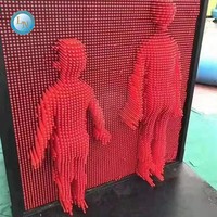 Sculpture murale interactive géante 3D en relief pour événements éducatifs et parcs de trampolines