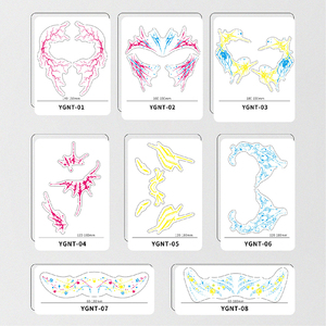 สติกเกอร์เรืองแสงลายหน้าแบบกำหนดเอง ปลอดภัยต่อสิ่งแวดล้อม สไตล์ Y2K สำหรับ<span class=keywords><strong>แต่งหน้า</strong></span>ปาร์ตี้ฮาโลวีนและงานแฟนซี - Product Image 3