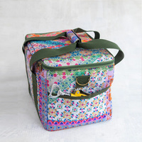 Portable extérieur été glace refroidisseur sac boîte à déjeuner isolation coton toile étanche pique-nique plage refroidisseur avec bandoulière