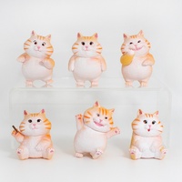 Figurine d'action PVC Hot Sale : Statue de chat orange anime en boîte surprise (Fat Cat)