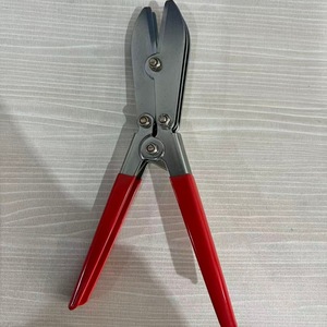 Pince à plier la tôle en acier au carbone, largeur de mâchoire de 1 pouce, pointe plate, qualité industrielle, poignée rouge pour le travail des métaux - Product Image 3