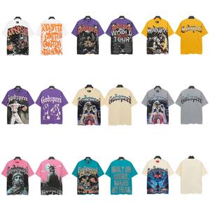 <span class=keywords><strong>T</strong></span>-shirt da uomo 100% cotone, vestibilità ampia, stampa graffiti trendy con strass, <span class=keywords><strong>design</strong></span> con motivo, vestibilità casual oversize, bestseller. - Product Image 5
